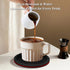 THECOSKY Set 6 Sleek Absorbent Coasters with Holder Silicone Cup Mat with Removable Felt Insert Non-Slip, Non-Stick