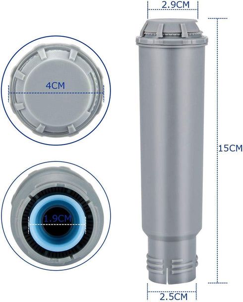 Coffee Machine Water Filter Cartridges for Melitta/Krups, Pack of 2 for TCZ60003 and Others
