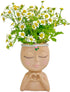 Yoohspoe GAFBA Face Planter - Cute Resin Cactus for Indoor and Outdoor Plants, Face Vase Home Decor Succulent Pots