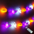 UZKEW Halloween String Lights, 16.4FT 30 LED Pumpkin Bat Ghost Battery Operated Orange