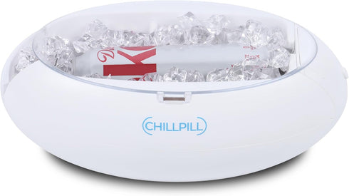 CHILLPILL 12 oz 16 oz Instant Drink Chiller - Rapid Beverage Chiller for Cans or & Glass Bottles - Portable Instant