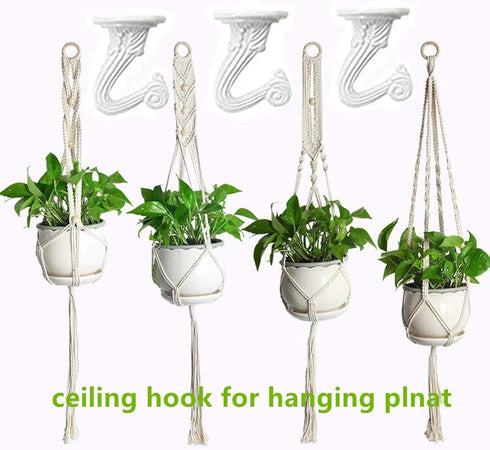 6 Sets White Ceiling Hooks for Hanging Plants, Heavy Duty Swag Toggle Hooks with Hardware
