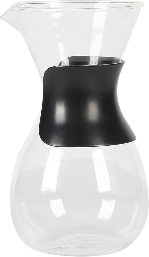 Mr. Coffee Verduzco 3 Piece 34 OZ Borosilicate Glass Pour Over Coffee Maker with Hand Guard