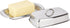 KitchenCraft Butter Dish with Lid, Stainless Steel, Silver, 19.5 x 10 x 8 cm