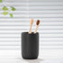 Hylignuae HY Bathroom Ceramic Toothbrush Cup, Matte Black Toothbrush Cup Holder, Bathroom Storage Organizer
