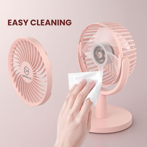 Shinebella 4 Speeds Small Desk Fan, Personal Portable Mini USB Fan, Quiet, 310 Degree Rotation, Detachable, 4 inch