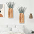 2 Pack Set Dnnnii Wooden Wall Vase - Brown Finish Modern Farmhouse & Boho Wall Decor for Entryway, Hallway, Bathroom