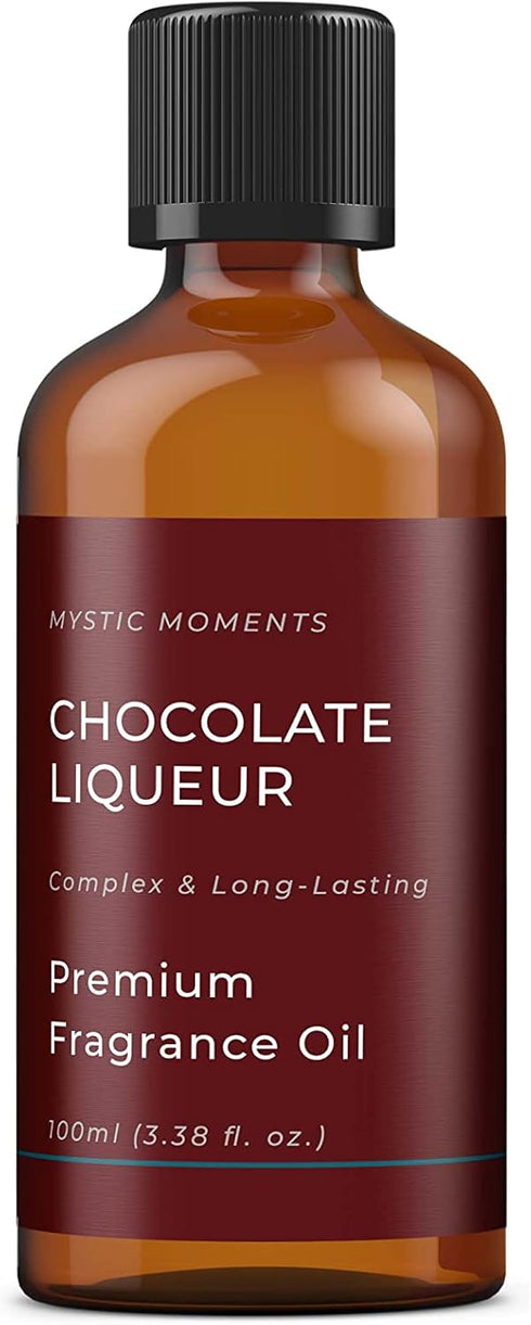 Mystic Moments Chocolate Liqueur Fragrance Oil - 100ml, Perfect for Soaps, Candles, Bath Bombs, Diffusers, Skin & Hair