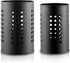 Kitchen Utensils Holder Pack of 2, Black Stainless Steel Caddy, Farmhouse Stylish Organizer and Kitchen Decor, Gift for