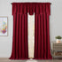 StangH Kitchen Red Scalloped Valance - 18 Inches Stylish Thermal Curtain Tiers for Dining Room/Bay Window