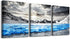 TTHYUEWS Framed Canvas Wall Art for Bedroom, Modern Home Decoration, Black and White Beach Wall Paintings