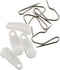 E-outstanding 50 Sets White Plastic Traverse Rod Slides, Rail Glider and Metal Curtain Hooks for Window