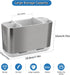 Detachable Large Electric Toothbrush Holders for Bathroom Organizer Countertop, Brushed Nickel Storage Caddy for Family