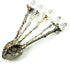 Yalulu 5Pcs Retro Crystal Alloy Stereoscopic Coffee Spoon Set - Tea Spoon Dessert Spoon Ice Cream Spoons