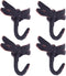 Dragonfly Hooks Wall Hooks for Hanging, Oil Rubbed Bronze Coat Hooks, Heavy Duty Key Holder, Pack of 4