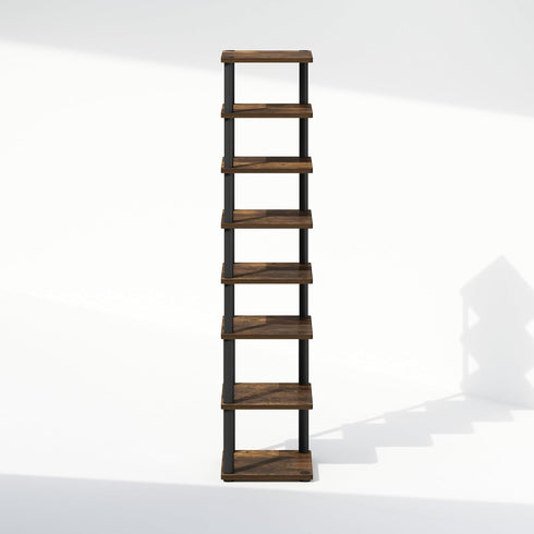 8-Tier Closet, Furinno Turn-N-Tube Corner Shelf, Display Rack, Vertical Corner Storage Rack, Space Saving Organization