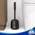 MR.SIGA Toilet Bowl Brush and Holder, Premium Quality Black, Durable Bristles with Solid Handle, 1 Pack