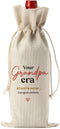 Funny Grandpa Baby Announcement Wine Bag, Pregnancy Gifts for Grandpa, Your Grandpa Era Starts Now Wine Bottle Bag
