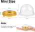 Zezzxu 50 Pack Mini Cake Containers, Clear Plastic Cupcake Boxes with Dome Lids for Individual Cookies, Mooncake, Gold