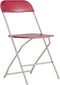 Flash Furniture Hercules Series Plastic Folding Chair - Red - 650LB Weight