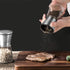 Salt and Pepper Grinder Set of 2, Premium Stainless Steel Spice Mill with Adjustable Coarseness and Refillable Glass