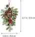 BESTOYARD Artificial 21.7in Christmas Teardrop Swag, Pine and Pinecone Door Decoration for Holiday Decor