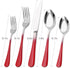 Silverware Set, Bysta 20-Piece Stainless Steel Flatware Set, Kitchen Utensil Set Service for 4, Tableware Cutlery Set for Home and Restaurant, Mirror Polished, Dishwasher Safe (Gradient Red) by Bysta