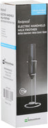 1 Restaurantware-Restpresso Electric Milk Frother, Battery-Operated Electric Foam Maker - With Stand, Stainless Steel