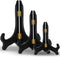 3 Pcs Wooden Display Stand, Decorative Plate Stands, Black Easel Stand for Pictures, Cook Books, Wedding Decors