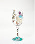 Hand-painted Artisan Wine Glass “Butterflies” by Designs by Lolita, 15 oz.