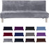 ele ELEOPTION Armless Sofa Slipcover, Stretch Velvet Futon Cover Protector, Modern Simple Folding Couch Cover
