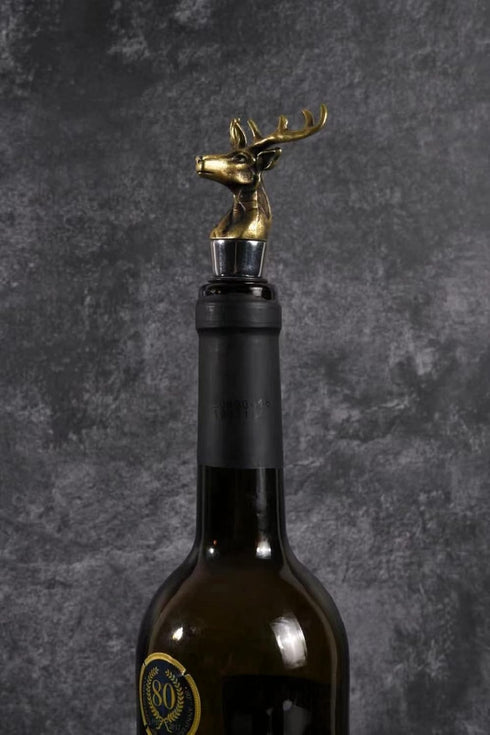 Deer Antler Wine Bottle Stopper for Bar, Thanksgiving, Christmas Gift