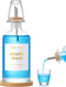 Gelury Glass Mouthwash Dispenser Set with Cup & Bamboo Tray, 350ml/11.8oz Refillable Mouth