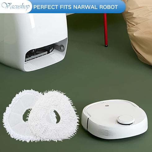 T10 X2 X4 X4 (10) Resuable Mop Cloth for Robot Sweeping Narwal Accessories Parts Microfiber Filter Side Brush Mop