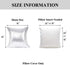 YOUR SMILE Pack of 2 Luxury Series Silver Decorative Sequin & Satin Throw Pillow Covers, 18" x 18"