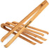 4 Pcs Wooden Toaster Tongs | 6-Inch Premium Maple Kitchen Utensils for Toast, Fruits, Bread, BBQ