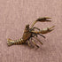 Kisangel Brass Lobster Figurine Feng Shui Statue Wealth Good Luck Sculpture Archaize Artware Chinese Tea Pet Nautical