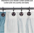 Rustproof Antique Decorative Shower Curtain Hooks, 12pcs Oil Rubbed Bronze Ring Holders for Bathroom Shower Rods