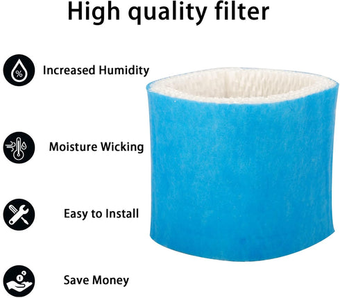 HIFROM 3Pack Replacement Blue Mesh Humidifier Wicking Filters HC-888 HC-888N for Honeywell HCM-890 Series