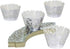 YOZATIA 60 Silver Vine Lace Cupcake Wrappers, Laser Cut Liners for Weddings and Special Events