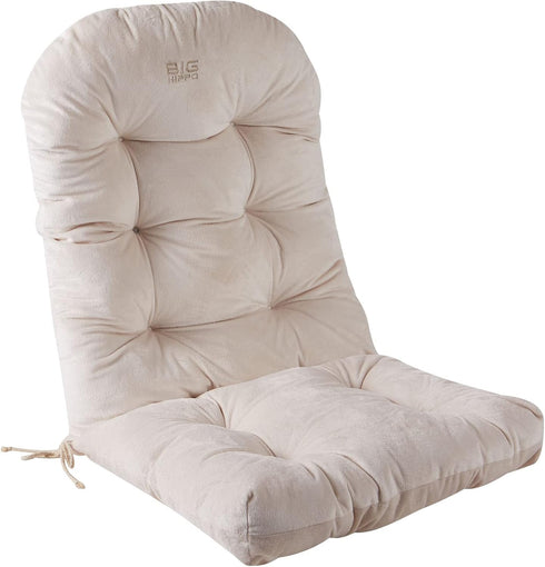 Big Hippo Indoor Adirondack Chair Cushion, Tufted High Back Patio Chair Cushions