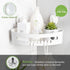 LUXEAR Corner Shower Caddy, Suction Cup No-Drilling Removable Basket for Bathroom Storage, Waterproof & Rustproof