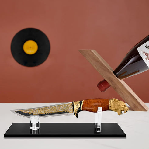 Acrylic Knife Display Stand, Desktop Knife Holder for Home Decor, Single Knife Holder