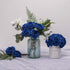 Artificial Flowers 25pcs Royal Blue Foam Fake Roses with Stems for DIY Wedding Bouquets