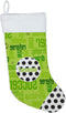 Caroline's Treasures SB3154-CS Soccer Score Christmas Stocking, Holiday Decor for Fireplace