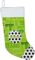 Caroline's Treasures SB3154-CS Soccer Score Christmas Stocking, Holiday Decor for Fireplace