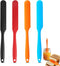 Darlingao 4 Pcs Silicone Jar Spatula Set, Long Handle Heat Resistant Skinny Spatulas