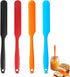 Darlingao 4 Pcs Silicone Jar Spatula Set, Long Handle Heat Resistant Skinny Spatulas