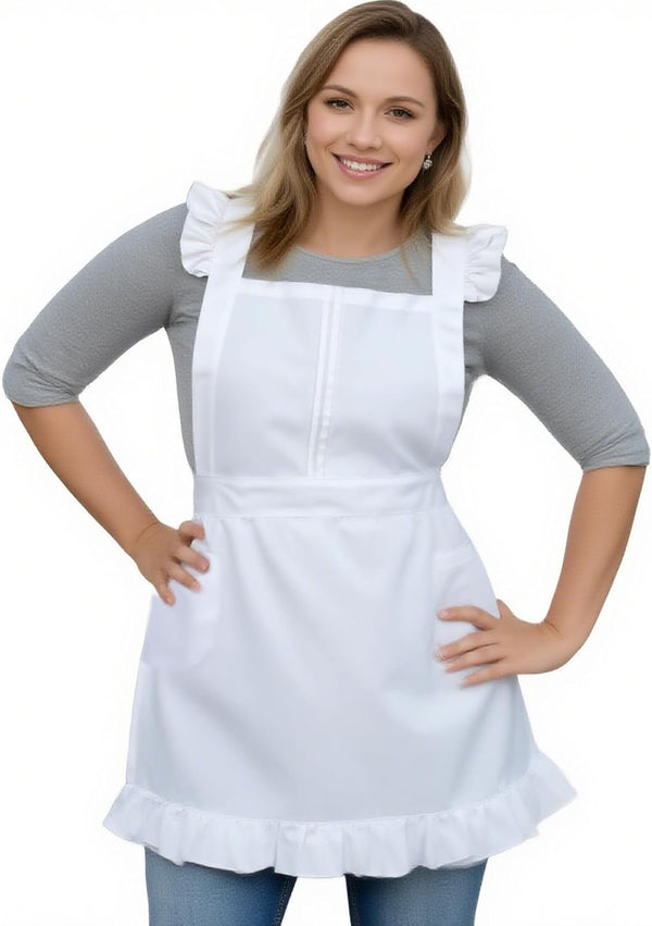 Love Potato Retro Style Cotton Kitchen Apron for Women - Adjustable Cross