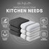 Infinitee Xclusives 100% Cotton Kitchen Towels, 15x25 Inch Ultra Soft Tea Towel, Super Absorbent Terry Dish Towels